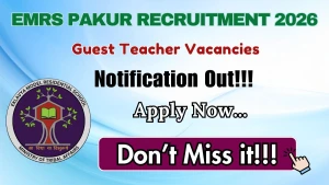 EMRS Pakur Guest Teacher Recruitment 2026 - Apply Offline for 20 Posts