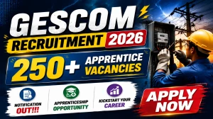 GESCOM Apprentice Recruitment 2026 Notification Out - Apply Offline for 275 Posts