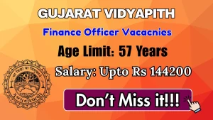 Gujarat Vidyapith Finance Officer Recruitment 2026 - Apply Online
