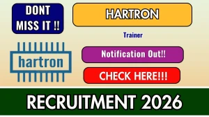 HARTRON Trainer Recruitment 2026 - Apply Online for 12 Posts HARTRON Trainer Recruitment 2026 - Apply Online for 12 Posts