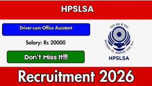 HPSLSA Driver-cum-Office Assistant Recruitment 2026 - Apply Online for 11 Posts