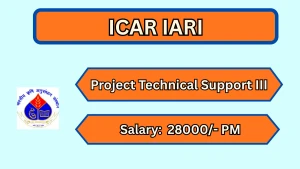 ICAR IARI Project Technical Support III Recruitment 2026 - Apply Online