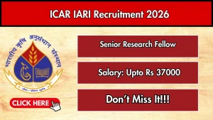 ICAR IARI Senior Research Fellow Recruitment 2026 - Apply Online