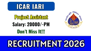 ICAR IARI Project Assistant Recruitment 2026 - Walkin