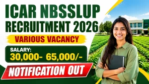 ICAR NBSSLUP Recruitment 2026 - Walkin for 12 Technical Assistant, Lab Associate and More Posts ICAR NBSSLUP Recruitment 2026 - Walkin for 12 Technical Assistant, Lab Associate and More Posts