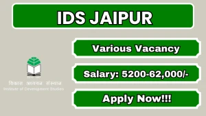 IDS Jaipur Recruitment 2026 - Apply Offline for Accounts Executive, Driver and More Posts