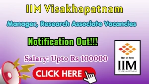 IIM Visakhapatnam Recruitment 2026 - Apply Online for Manager, Research Associate Posts