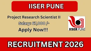 IISER Pune Project Research Scientist Recruitment 2026 – Walk in IISER Pune Project Research Scientist Recruitment 2026 – Walk in