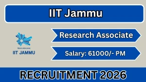 IIT Jammu Research Associate Recruitment 2026 - Apply Online IIT Jammu Research Associate Recruitment 2026 - Apply Online