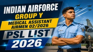 Indian Airforce Group Y Medical Assistant Airmen 02/2026 PSL List 2026 OUT (Direct Link) - Download Scorecard @ indianairforce.nic.in
