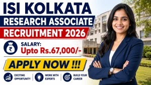 ISI Kolkata Research Associate Recruitment 2026 - Apply Online