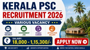 Kerala PSC Recruitment 2026 - Apply Online for 12 Junior Assistant, Assistant Manager and More Posts