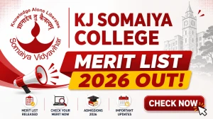 KJ Somaiya College Merit List 2026 Out - Direct Link to Download FYBA FYBCom 1st Merit List, BCom Sem 3 4 ATKT Result at somaiya.edu.in