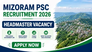 Mizoram PSC Headmaster Recruitment 2026 - Apply Online for 21 Posts Mizoram PSC Headmaster Recruitment 2026 - Apply Online for 21 Posts