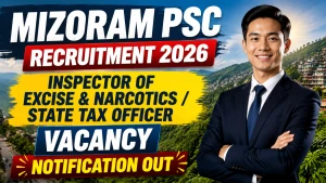 Mizoram PSC Recruitment 2026 - Apply Online for Inspector of Excise & Narcotics / State Tax Officer Posts