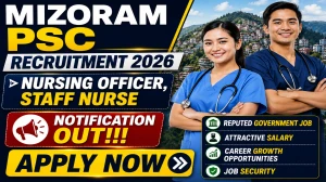 Mizoram PSC Recruitment 2026 - Apply Online for 42 Nursing Officer, Staff Nurse Posts Mizoram PSC Recruitment 2026 - Apply Online for 42 Nursing Officer, Staff Nurse Posts