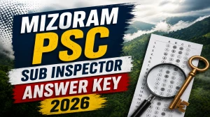Mizoram PSC Sub Inspector Answer Key 2026 (Out) – Download PDF, Response Sheet & Objection Link