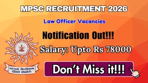 MPSC Law Officer Recruitment 2026 - Apply Offline MPSC Law Officer Recruitment 2026 - Apply Offline