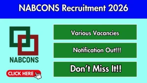 NABCONS Recruitment 2026 - Apply Online for DEO, Integration Specialist and More Posts