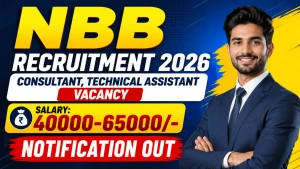 NBB Recruitment 2026 - Apply Offline for Consultant, Technical Assistant Posts