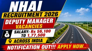 NHAI Deputy Manager Recruitment 2026 through GATE - Apply Online for 60 Posts