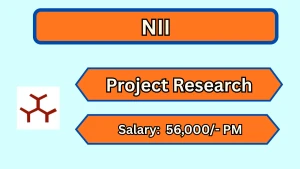 NII Project Research Scientist I Recruitment 2026 - Apply Online