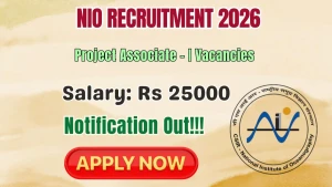 NIO Project Associate Recruitment 2026 - Apply Online