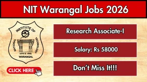 NIT Warangal Research Associate I Recruitment 2026 - Apply Online NIT Warangal Research Associate I Recruitment 2026 - Apply Online