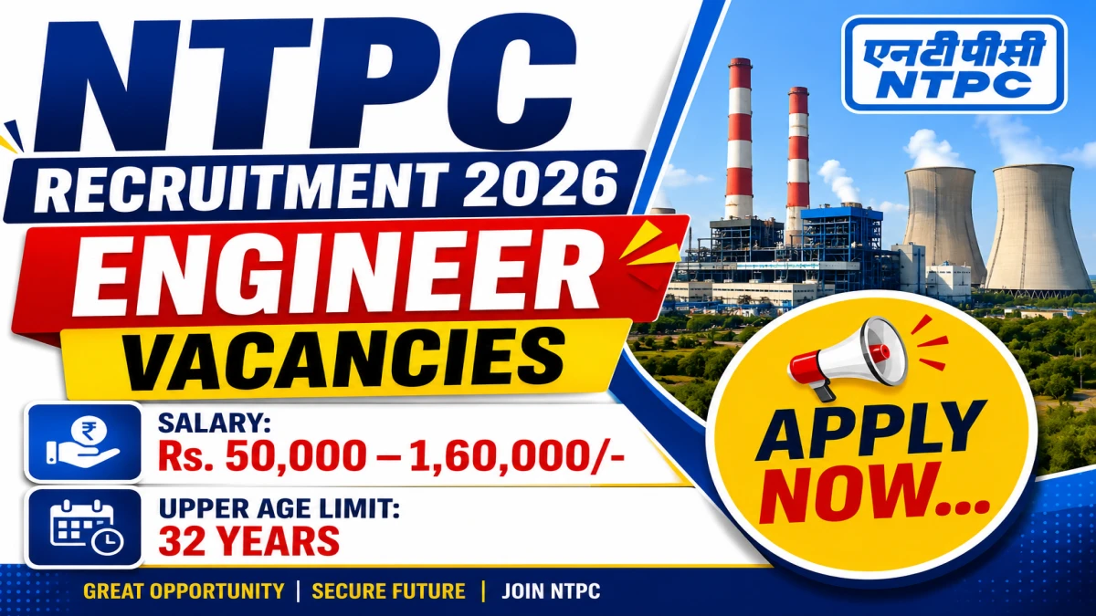 NTPC Engineer Recruitment 2026 Notification Out - Apply Online for 25 Posts