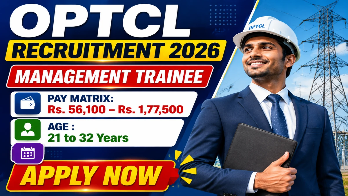 OPTCL Management Trainee Recruitment 2026 Through GATE Notification Out - Apply Online for 60 Posts
