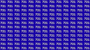 Optical Illusion Challenge: Within 7 Seconds Find the Number 731 among 721