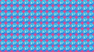 Optical Illusion Eye Test: Can you Find the Number 84 among 87 in 7 Secs
