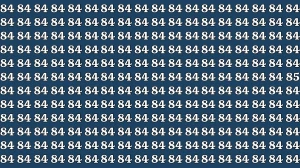 Optical Illusion Visual Test: Only People with 50/50 Vision Can Spot the Number 85 Hidden Among 84s in 6 Seconds!