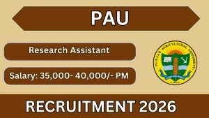 PAU Research Assistant Recruitment 2026 - Apply Offline PAU Research Assistant Recruitment 2026 - Apply Offline