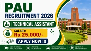 PAU Technical Assistant Recruitment 2026 - Apply Offline PAU Technical Assistant Recruitment 2026 - Apply Offline