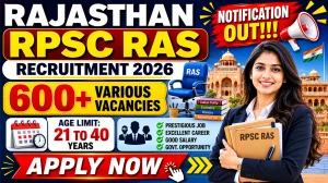 Rajasthan RPSC RAS Recruitment 2026 Notification Out - Apply Online for 607 Posts