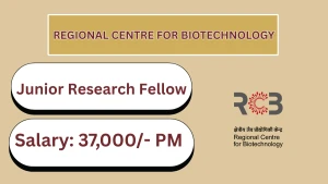 Regional Centre for Biotechnology Project Junior Research Fellow Recruitment 2026 - Apply Online