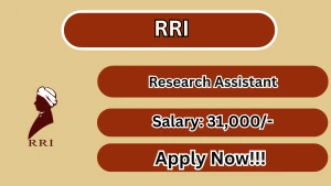 RRI Research Assistant Recruitment 2026 - Apply Online RRI Research Assistant Recruitment 2026 - Apply Online