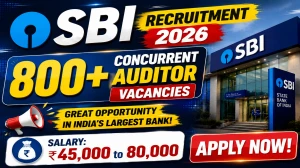 SBI Concurrent Auditor Recruitment 2026 - Apply Online for 821 Posts SBI Concurrent Auditor Recruitment 2026 - Apply Online for 821 Posts