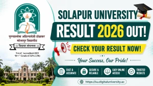 Solapur University Result 2026 Out - Direct Link to Download B.Arch Sem 9, M.Com Sem 4, MA Sem 4 Result at sus.ac.in
