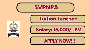 SVPNPA Tuition Teacher Recruitment 2026 - Walkin