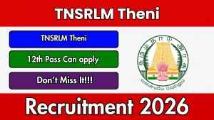 TNSRLM Theni Community Bank Co-Ordinator Recruitment 2026 - Apply Offline