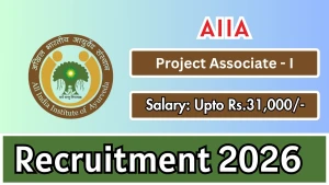 AIIA Project Associate - I Recruitment 2026 - Walkin