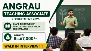 ANGRAU Teaching Associate Recruitment 2026 - Walkin