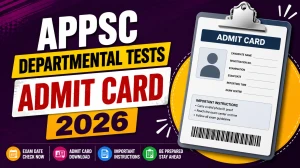 APPSC Departmental Tests Admit Card 2026 - Download Hall Ticket APPSC Departmental Tests Admit Card 2026 - Download Hall Ticket