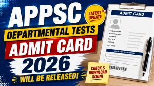 APPSC Departmental Tests Admit Card 2026 - Hall Ticket Release Date & Download Link