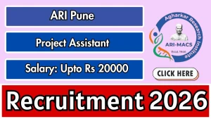 ARI Pune Project Assistant Recruitment 2026 - Apply Online ARI Pune Project Assistant Recruitment 2026 - Apply Online
