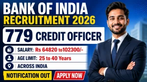 Bank of India BOI Credit Officer Recruitment 2026 Notification Out - Apply Online for 779 Posts
