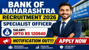 Bank of Maharashtra Specialist Officer Recruitment 2026 - Apply Online