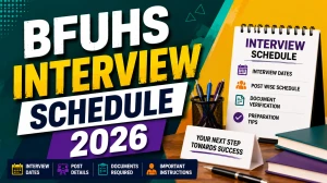 BFUHS Interview Schedule 2026 - Date, Time & Venue